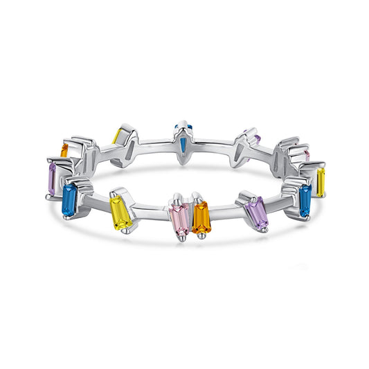 [Love's Uplift]Unique Trapezoid Cut Daily Ring