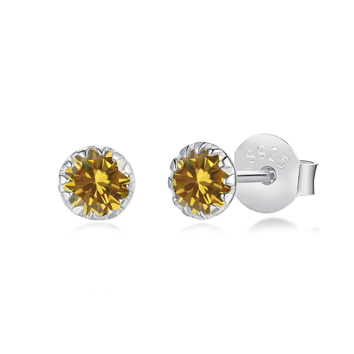 [Love's Uplift]Sparkling Colorful Round Shape Earrings