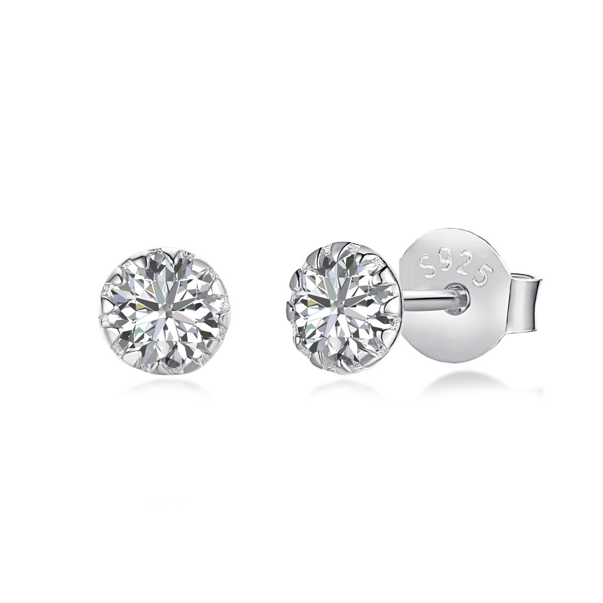 [Love's Uplift]Sparkling Colorful Round Shape Earrings