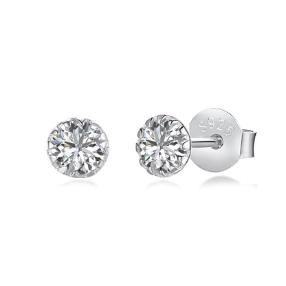 [Love's Uplift]Sparkling Colorful Round Shape Earrings