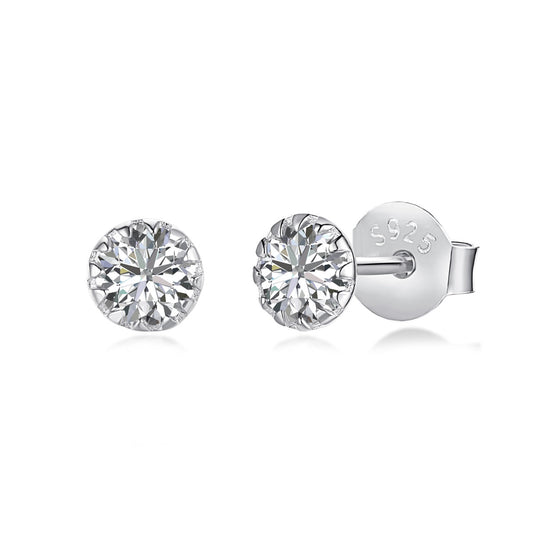 [Love's Uplift]Sparkling Colorful Round Shape Earrings