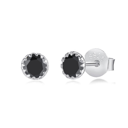 [Love's Uplift]Sparkling Colorful Round Shape Earrings