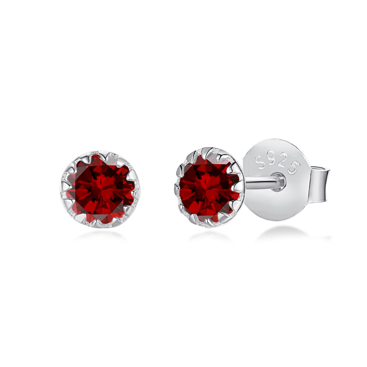 [Love's Uplift]Sparkling Colorful Round Shape Earrings