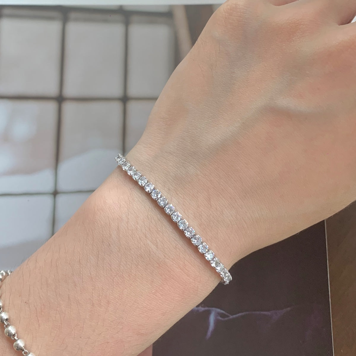 [Love's Uplift]Sparkling Round Cut Daily Bracelet