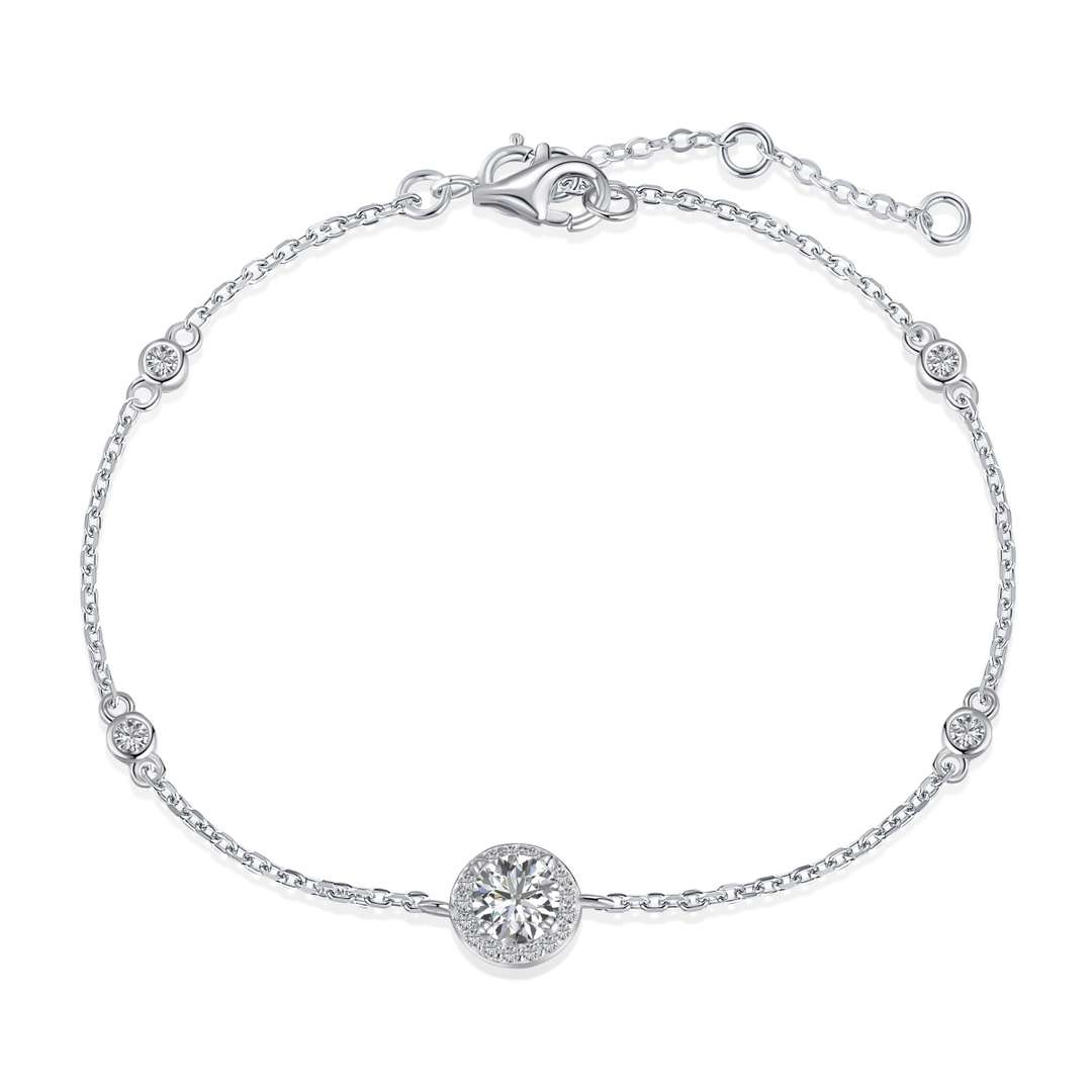 [Love's Uplift]Dazzling Round Cut Shape Bracelet