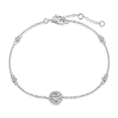 [Love's Uplift]Dazzling Round Cut Shape Bracelet