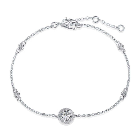 [Love's Uplift]Dazzling Round Cut Shape Bracelet