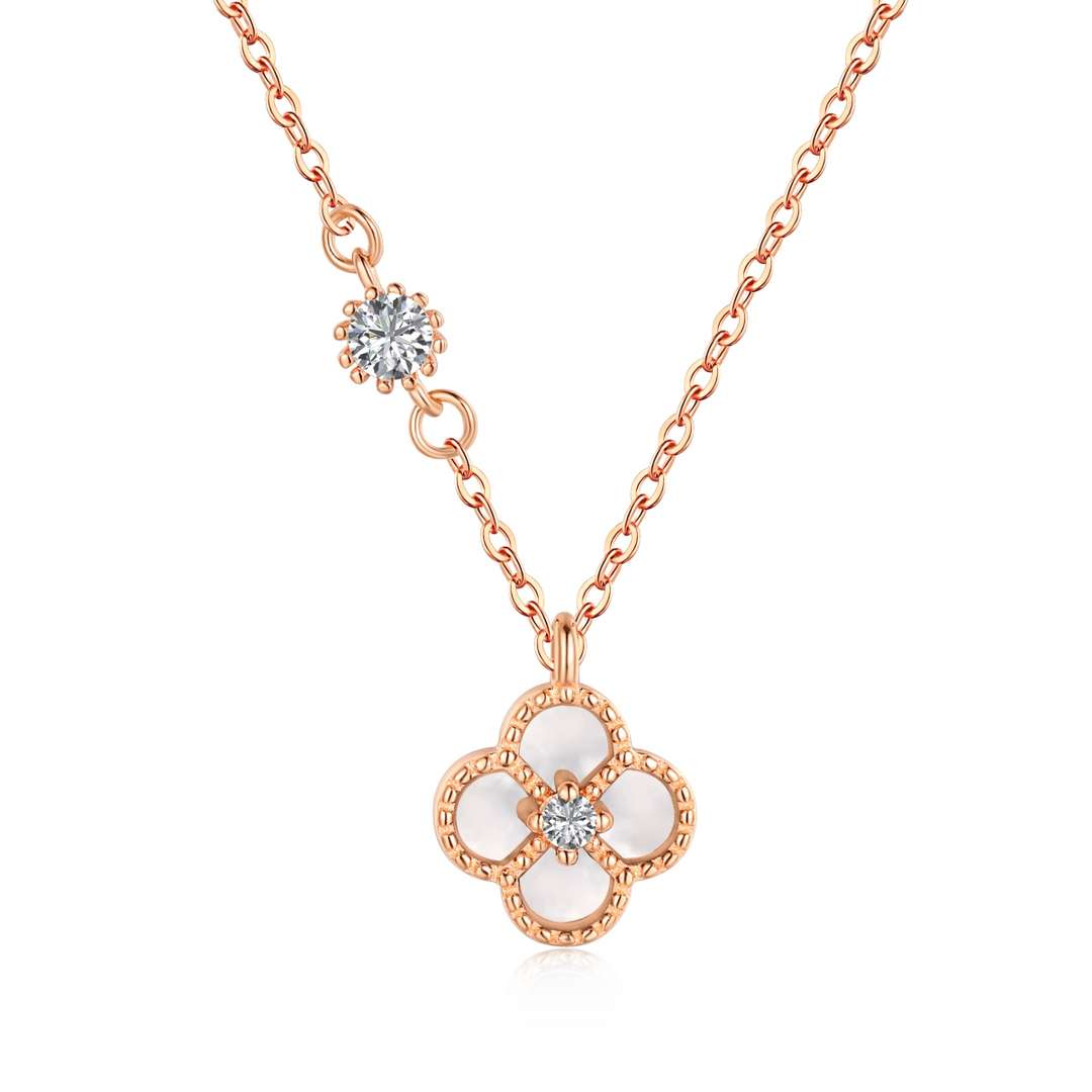[Love's Uplift]Delicate Flower Shape Necklace