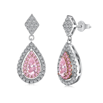 [Love's Uplift]Ornate Delicate Water Drop Shape Banquet Earrings