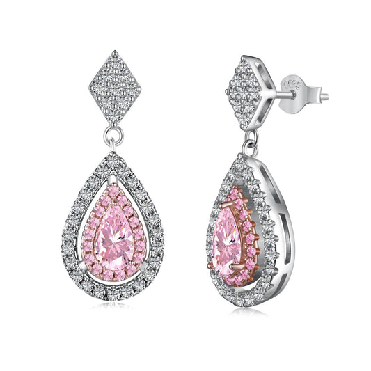 [Love's Uplift]Ornate Delicate Water Drop Shape Banquet Earrings