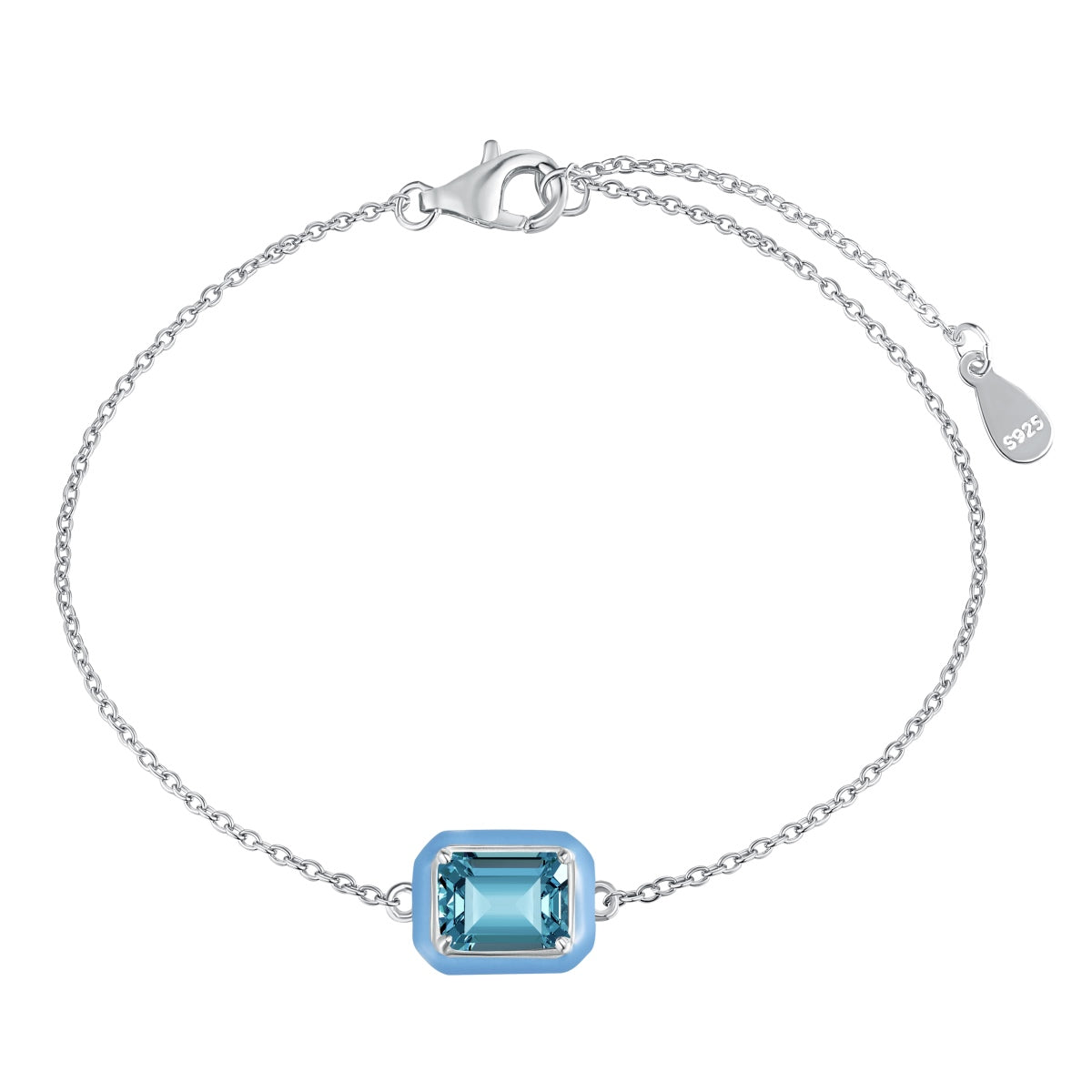 [Love's Uplift]2.0 Carat Sparkling Colorful Emerald Cut Daily Bracelet