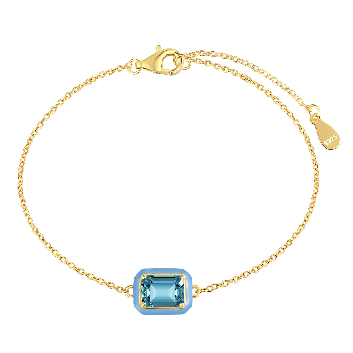 [Love's Uplift]2.0 Carat Sparkling Colorful Emerald Cut Daily Bracelet