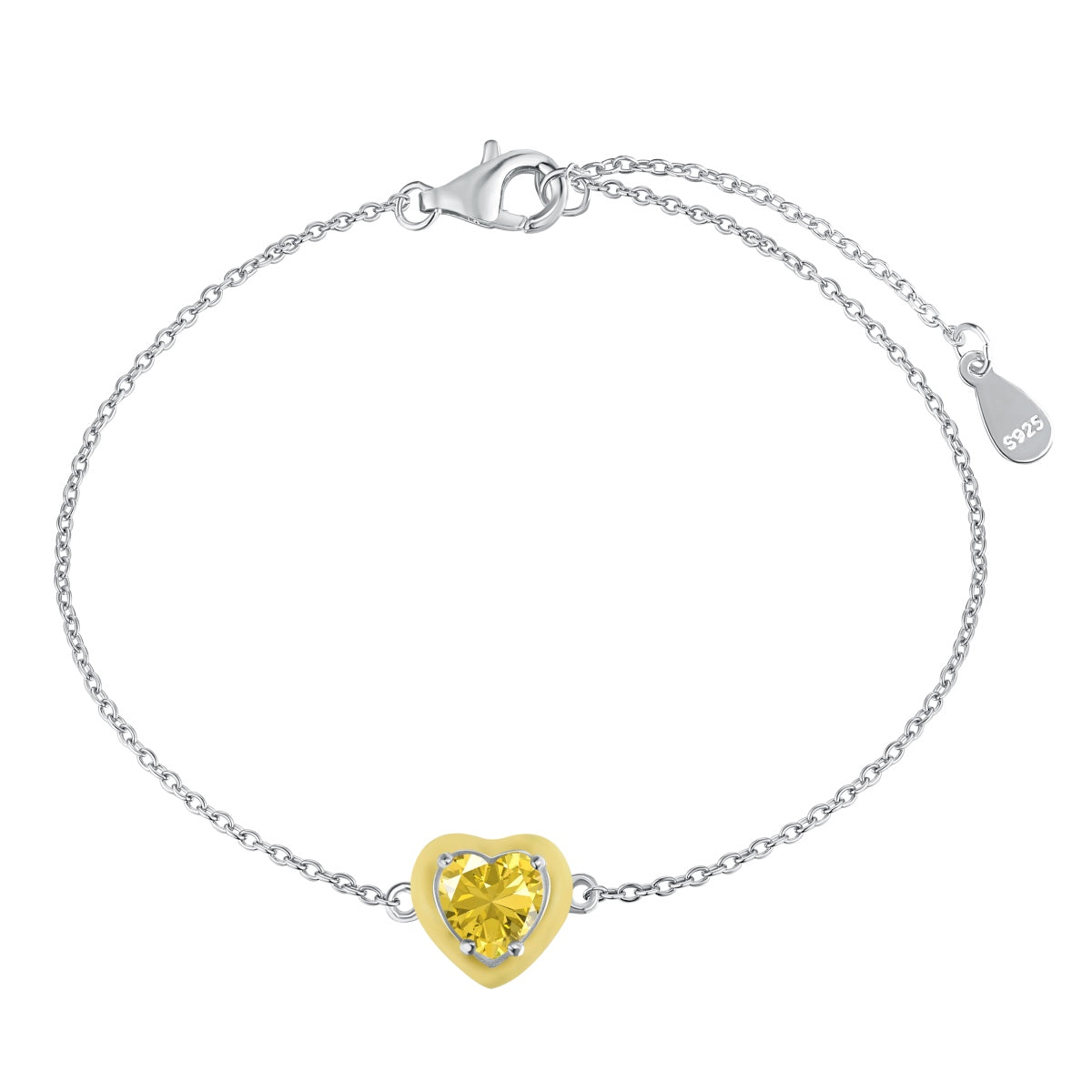 [Love's Uplift]Sparkling Romantic Heart Shape Lover Bracelet