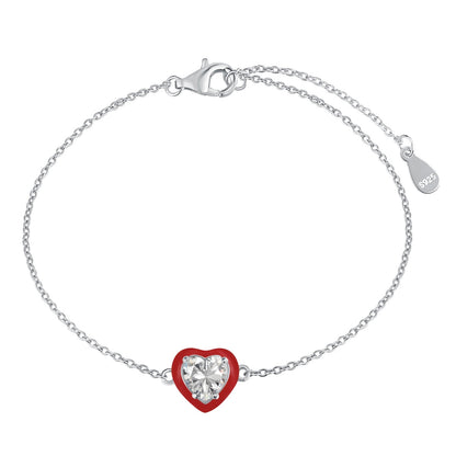 [Love's Uplift]Sparkling Romantic Heart Shape Lover Bracelet