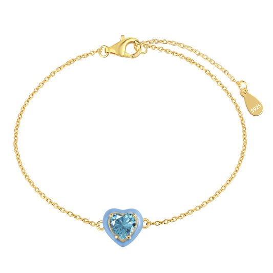 [Love's Uplift]Sparkling Romantic Heart Shape Lover Bracelet
