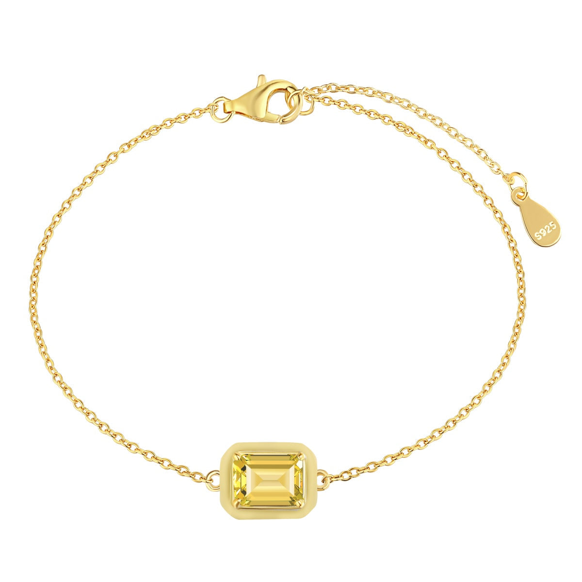 [Love's Uplift]2.0 Carat Sparkling Colorful Emerald Cut Daily Bracelet