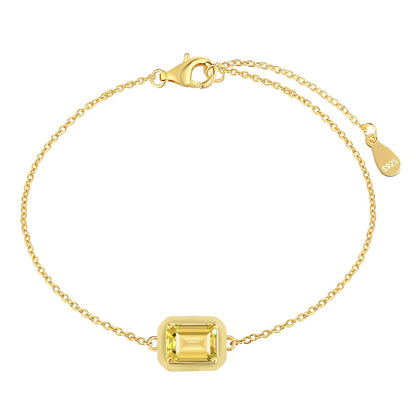 [Love's Uplift]2.0 Carat Sparkling Colorful Emerald Cut Daily Bracelet