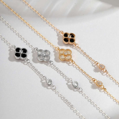 [Love's Uplift]Delicate Four Leaf Clover Bracelet