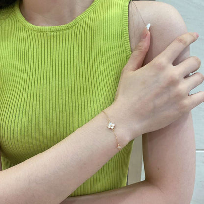 [Love's Uplift]Delicate Four Leaf Clover Bracelet