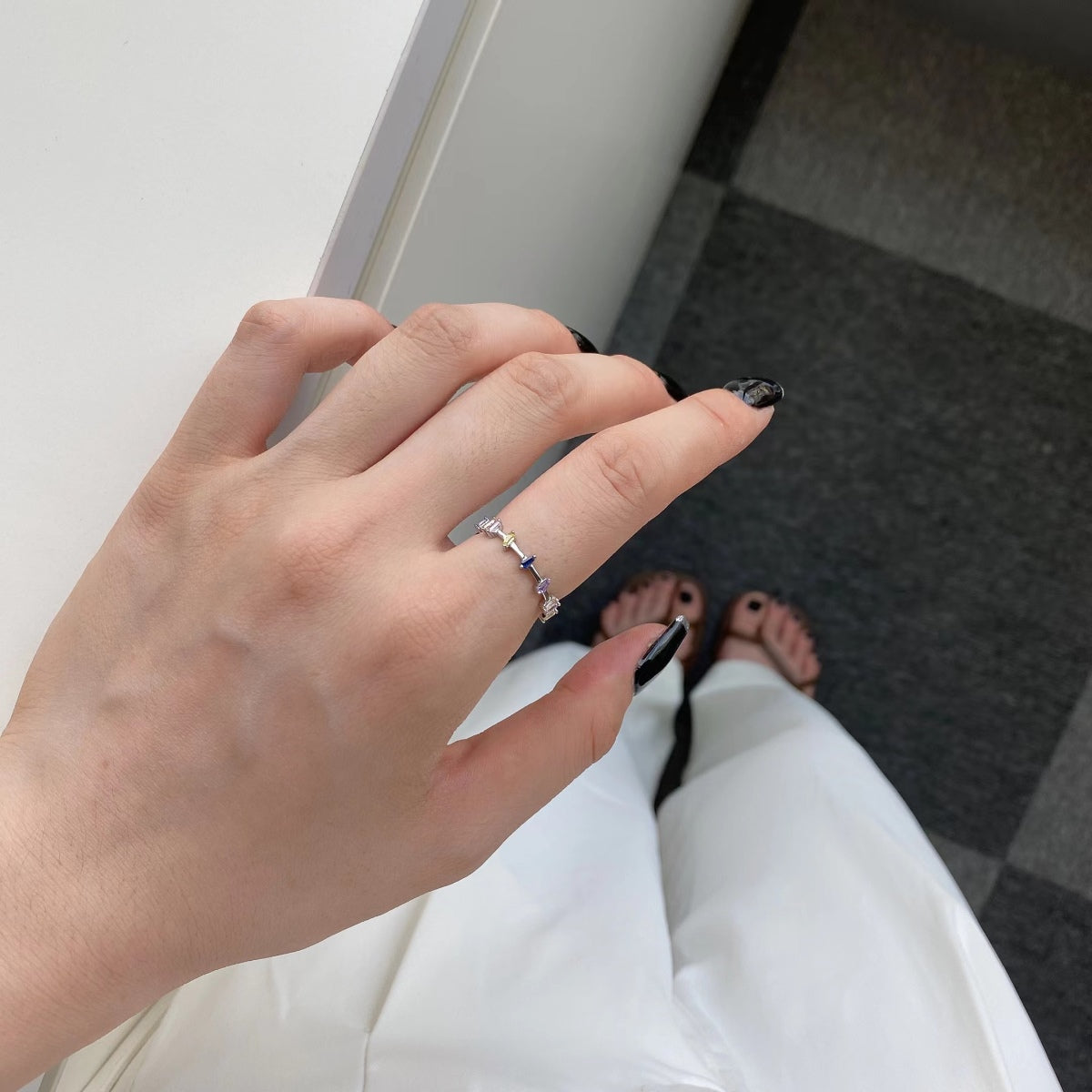 [Love's Uplift]Unique Trapezoid Cut Daily Ring