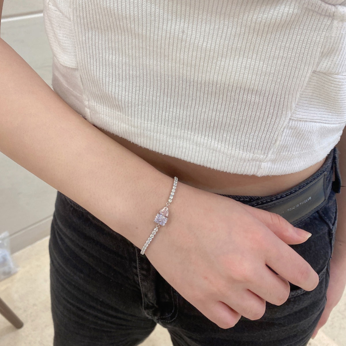 [Love's Uplift]Dazzling Unique Multi Shape Lover Bracelet