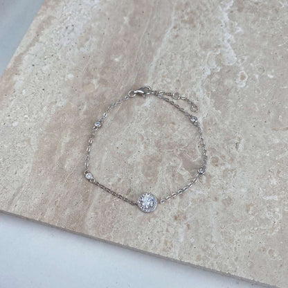 [Love's Uplift]Dazzling Round Cut Shape Bracelet