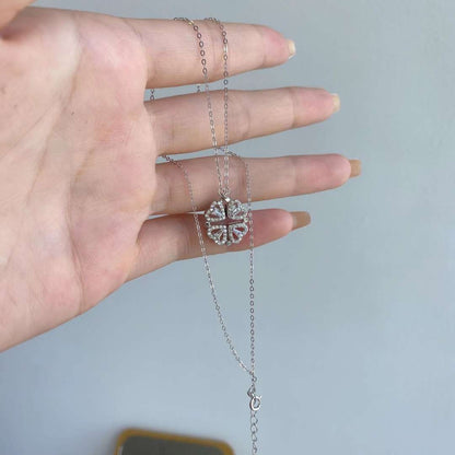 [Love's Uplift]Ornate Heart Cut Flower Shape Necklace
