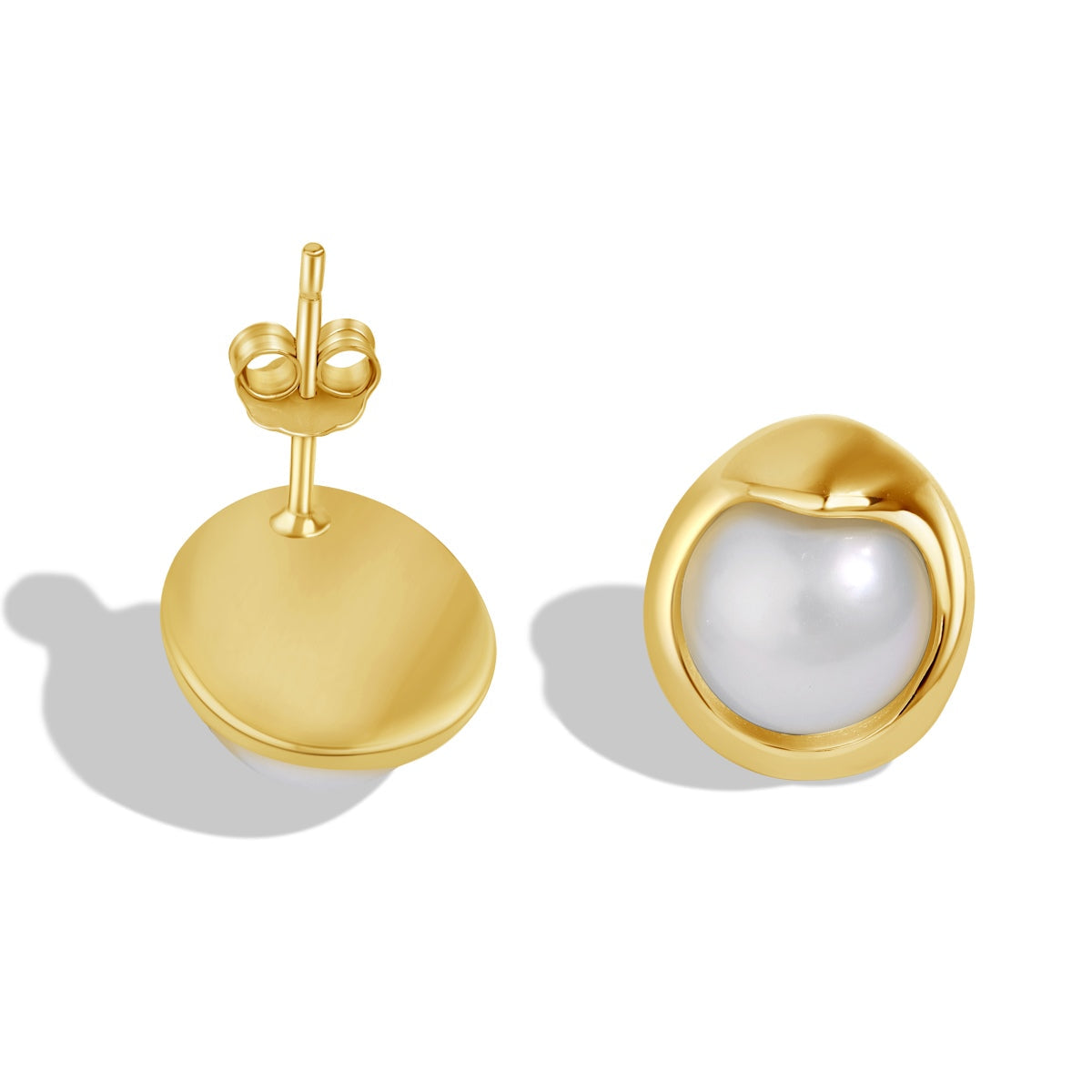 [Love's Uplift]Dainty Bread Pearl Earrings