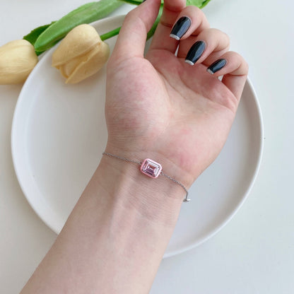 [Love's Uplift]2.0 Carat Sparkling Colorful Emerald Cut Daily Bracelet