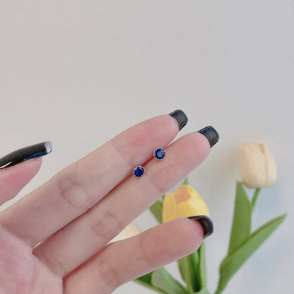 [Love's Uplift]Sparkling Colorful Round Shape Earrings
