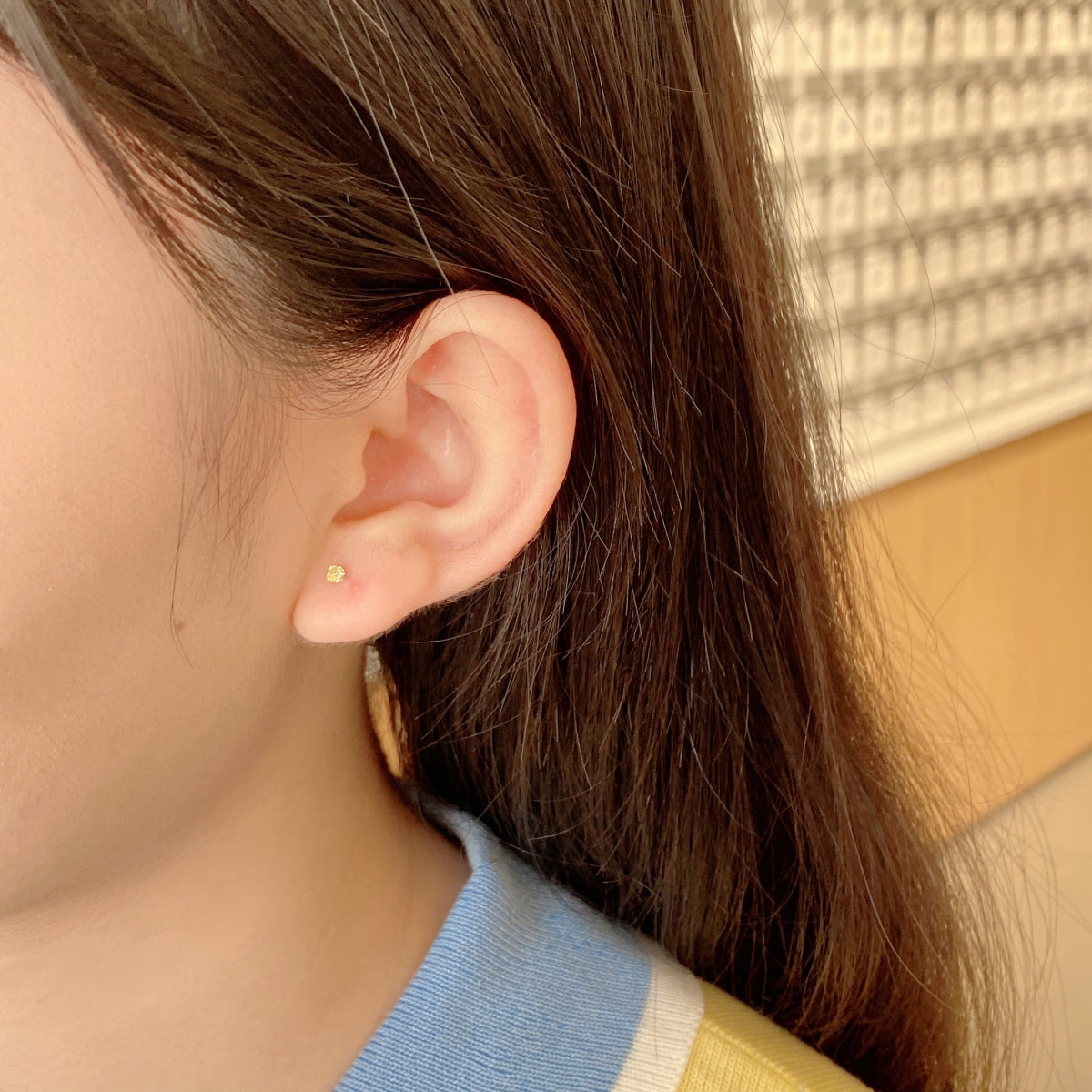 [Love's Uplift]Delicate Solitaire Earrings