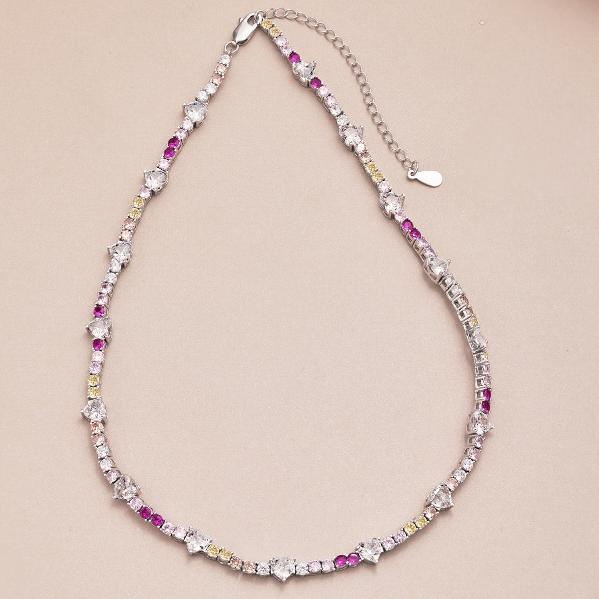 [Love's Uplift]Delicate Colorful Rainbow Tennis Chain