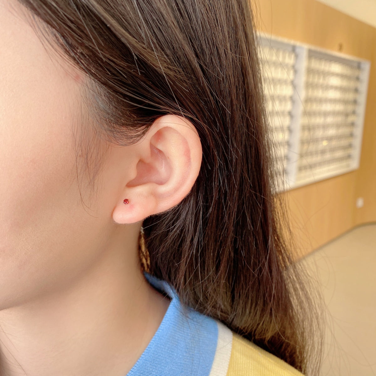[Love's Uplift]Delicate Solitaire Earrings