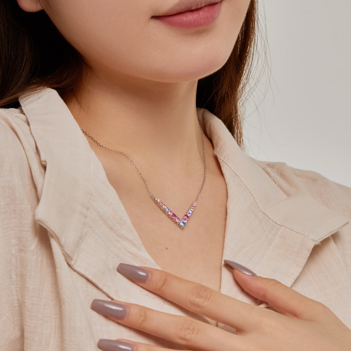 [Love's Uplift]Ornate Round Cut Necklace