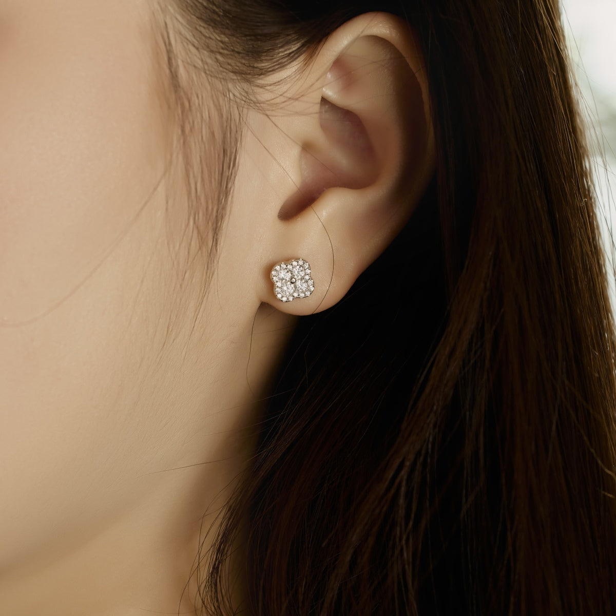 [Love's Uplift]Four-Leaf Clover Flower Shaped Earrings
