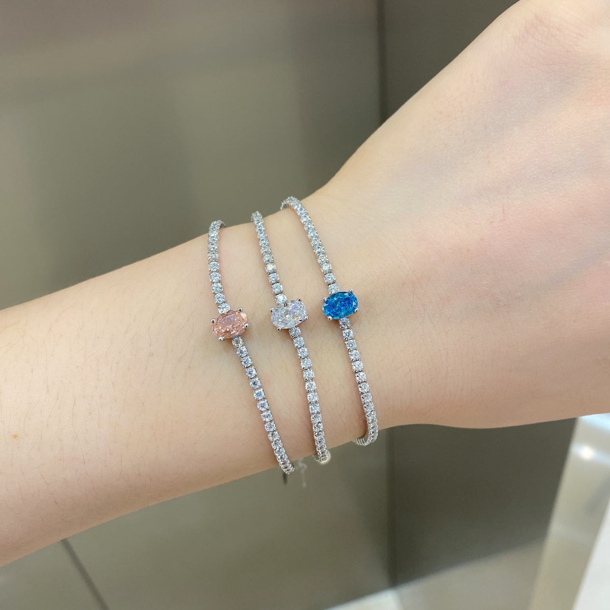 [Love's Uplift]0.75 Carat Exquisite Oval Cut Daily Bracelet
