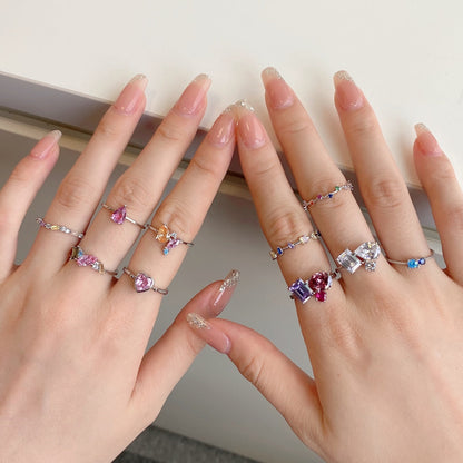 [Love's Uplift]Unique Trapezoid Cut Daily Ring