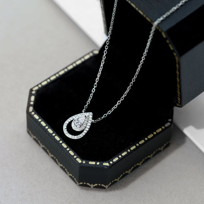 [Love's Uplift]Sparkling Pear Cut Necklace