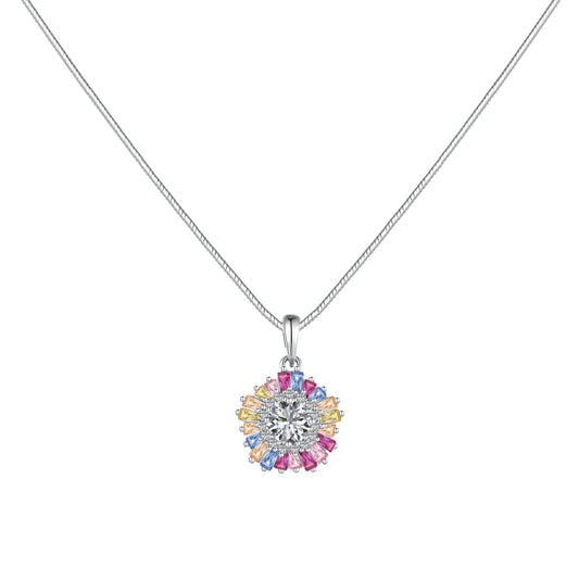 [Love's Uplift]Charming Flower Colorful Necklace