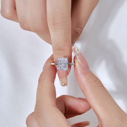 [Love's Uplift]4.0 Carat Ornate Enchanting Radiand Cut Banquet Ring