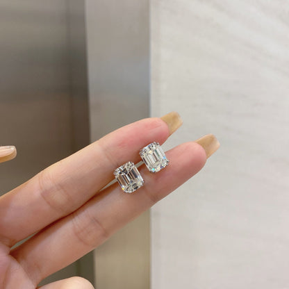 [Love's Uplift]Dazzling Square Shape Earrings