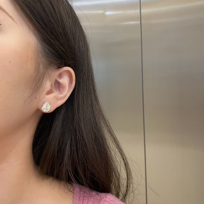[Love's Uplift]Dazzling Square Shape Earrings