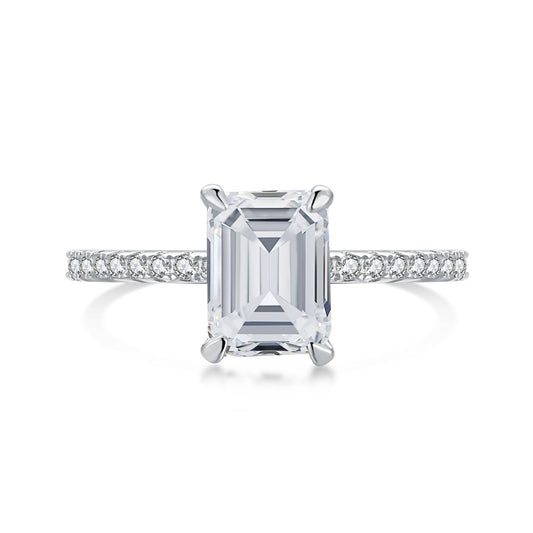 [Love's Uplift]2.0 Carat Scintillating Ornate Radiant Cut Party Ring