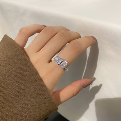 [Love's Uplift]2.0 Carat Scintillating Ornate Radiant Cut Party Ring