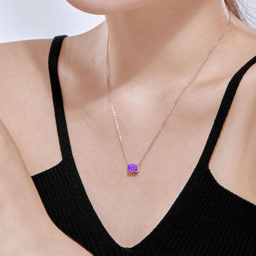 [Love's Uplift]Luxurious Square Shape Colorful Necalack