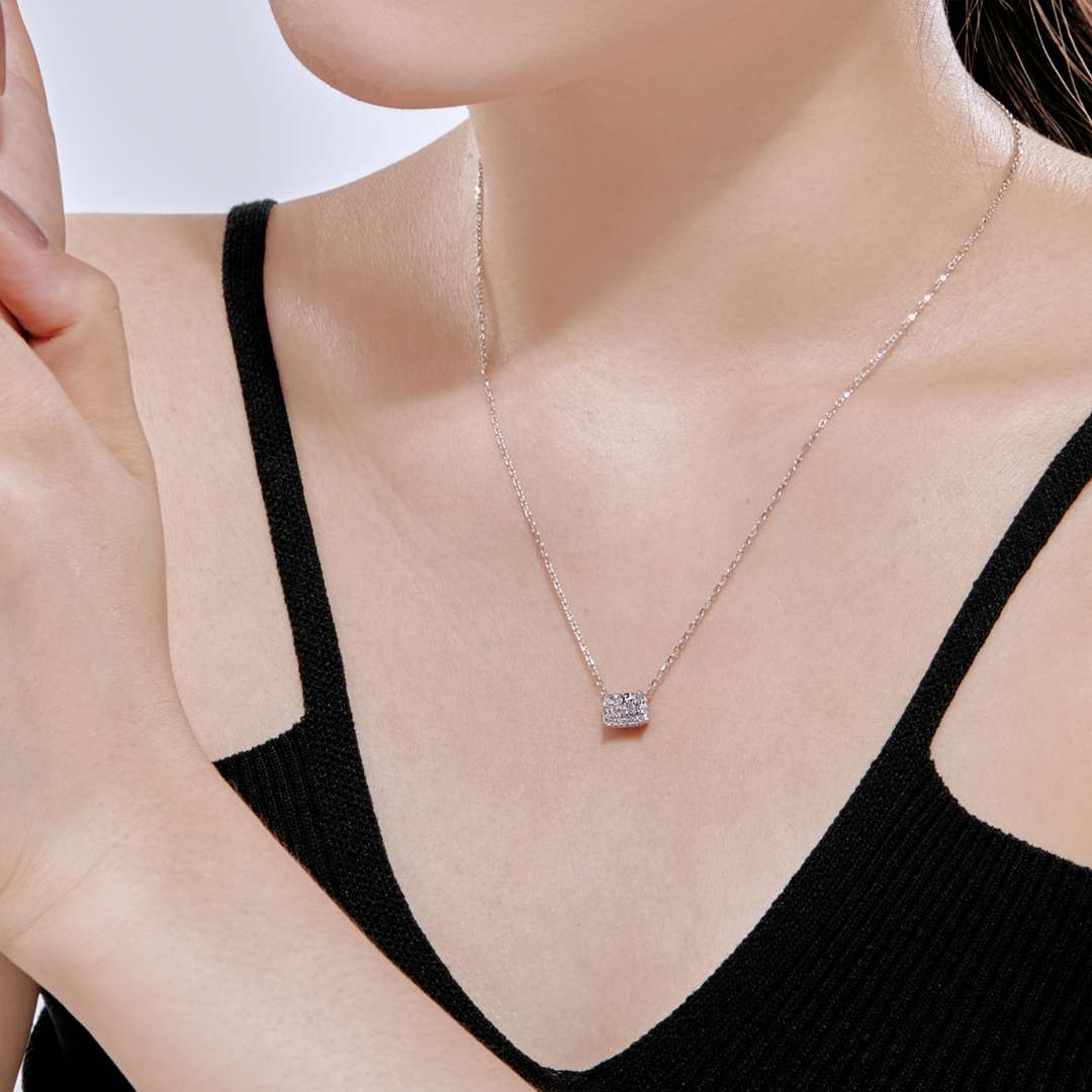 [Love's Uplift]Luxurious Square Shape Colorful Necalack