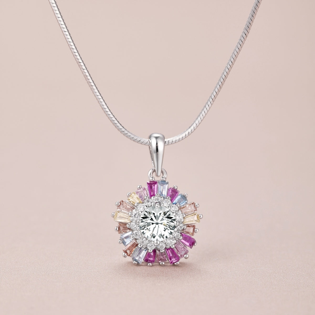 [Love's Uplift]Charming Flower Colorful Necklace
