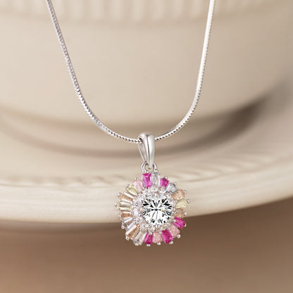 [Love's Uplift]Charming Flower Colorful Necklace