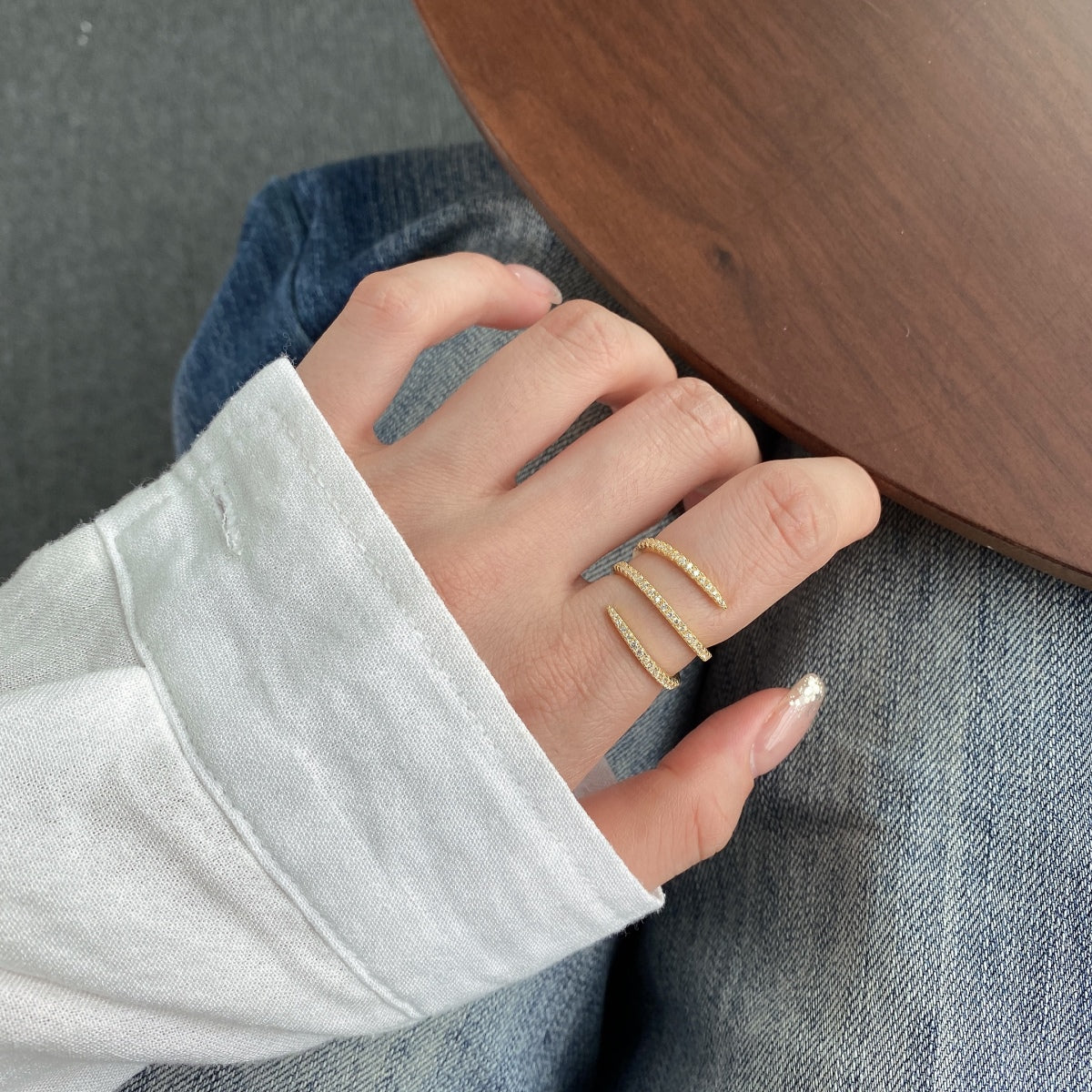 [Love's Uplift]Unique Vibrant Entangle Daily Ring