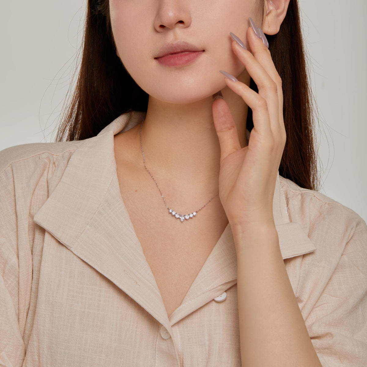 [Love's Uplift]Dainty Colorful Heart Necklace